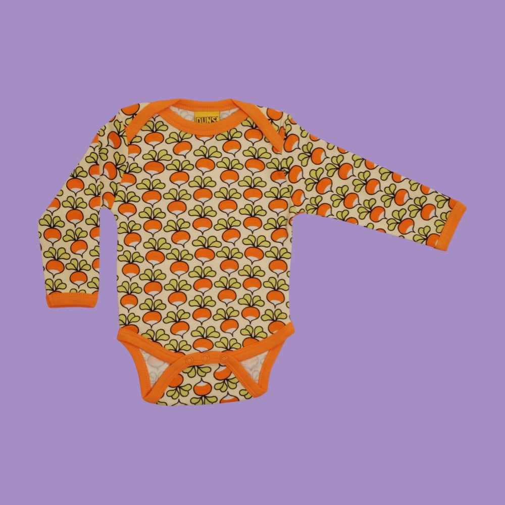 Duns Radish Yellow Long Sleeve Bodysuit