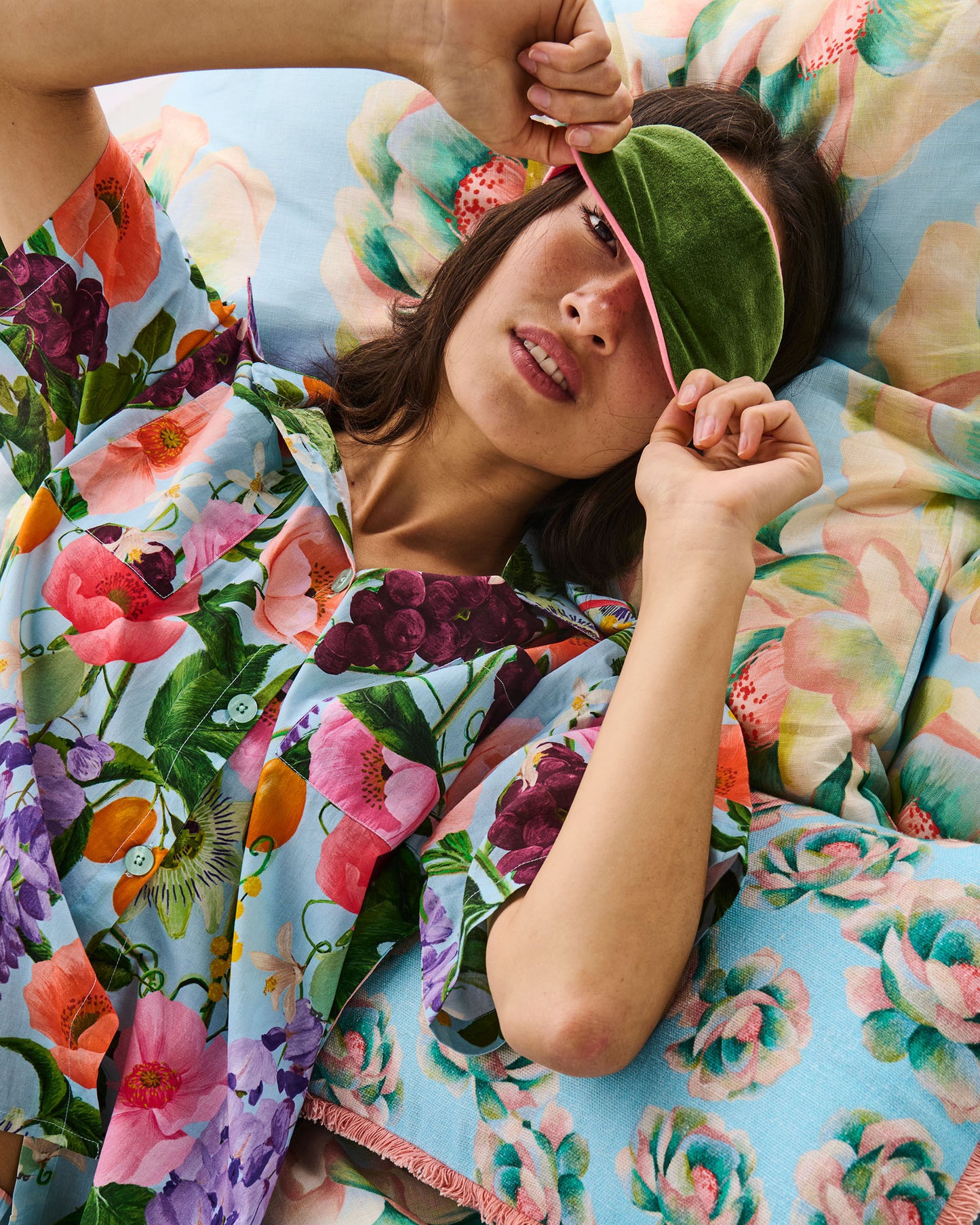 Kip & Co Moss Velvet Eye Mask