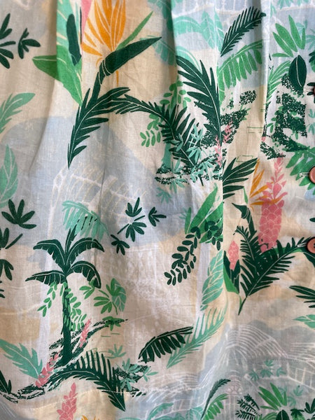 Close up of Emily & Fin Scarlett Victorian Glasshouse Dress fabric.