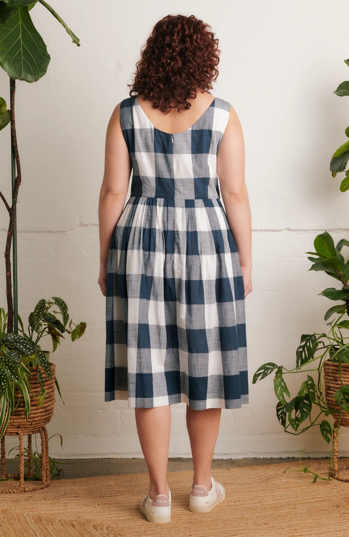 Emily & Fin Abigail Indigo Plaid Dress
