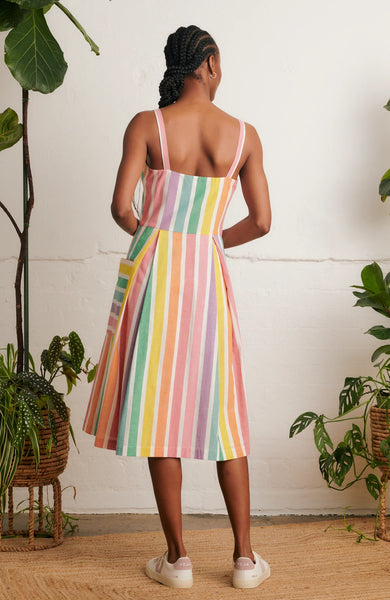 Emily & Fin Layla Over the Rainbow Stripe Sun Dress