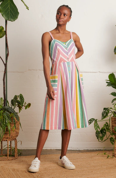 Emily & Fin Layla Over the Rainbow Stripe Sun Dress