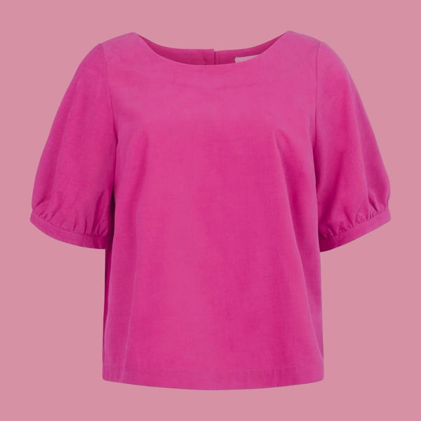 Emily & Fin Ava Magenta Needlecord Top