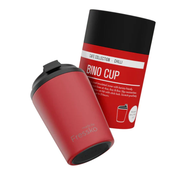 Fressko Bino Reuseable Cup in Chilli with packing