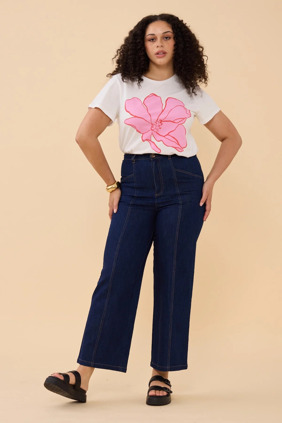 Frock Me Out Denim High Waisted Jeans - Indigo