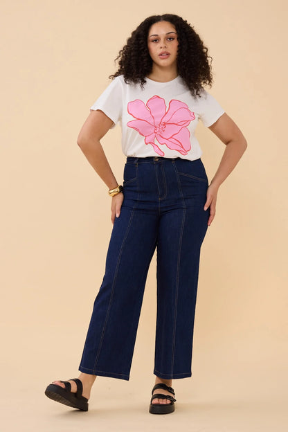 Frock Me Out Denim High Waisted Jeans - Indigo