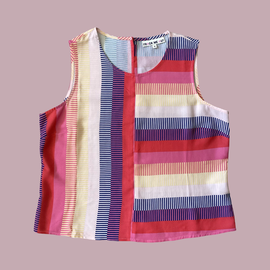 Frock Me Out Miami Stripe Sleeveless Top