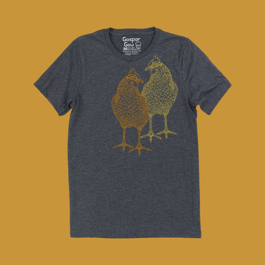 Gaspar Gou Chickens Tee - Charcoal