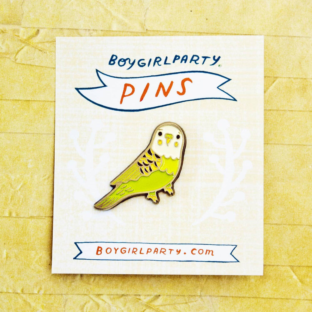 Boygirlparty Green Budgie Pin