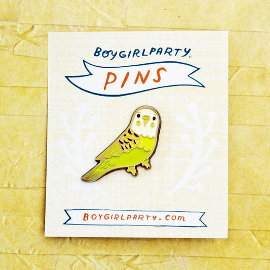 Boygirlparty Green Budgie Pin