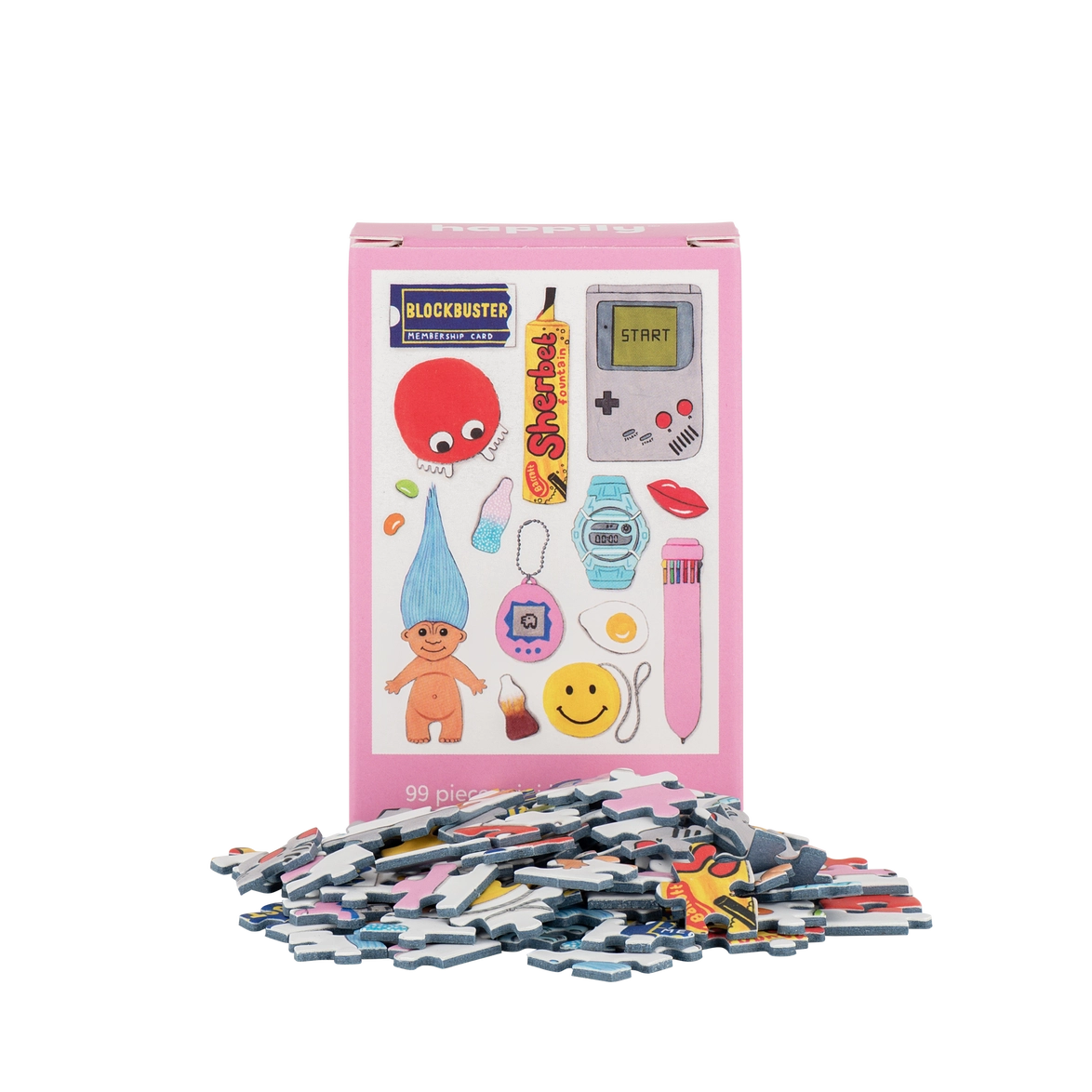 Happily Puzzles Retro 90s 99 Piece Mini Jigsaw Puzzle