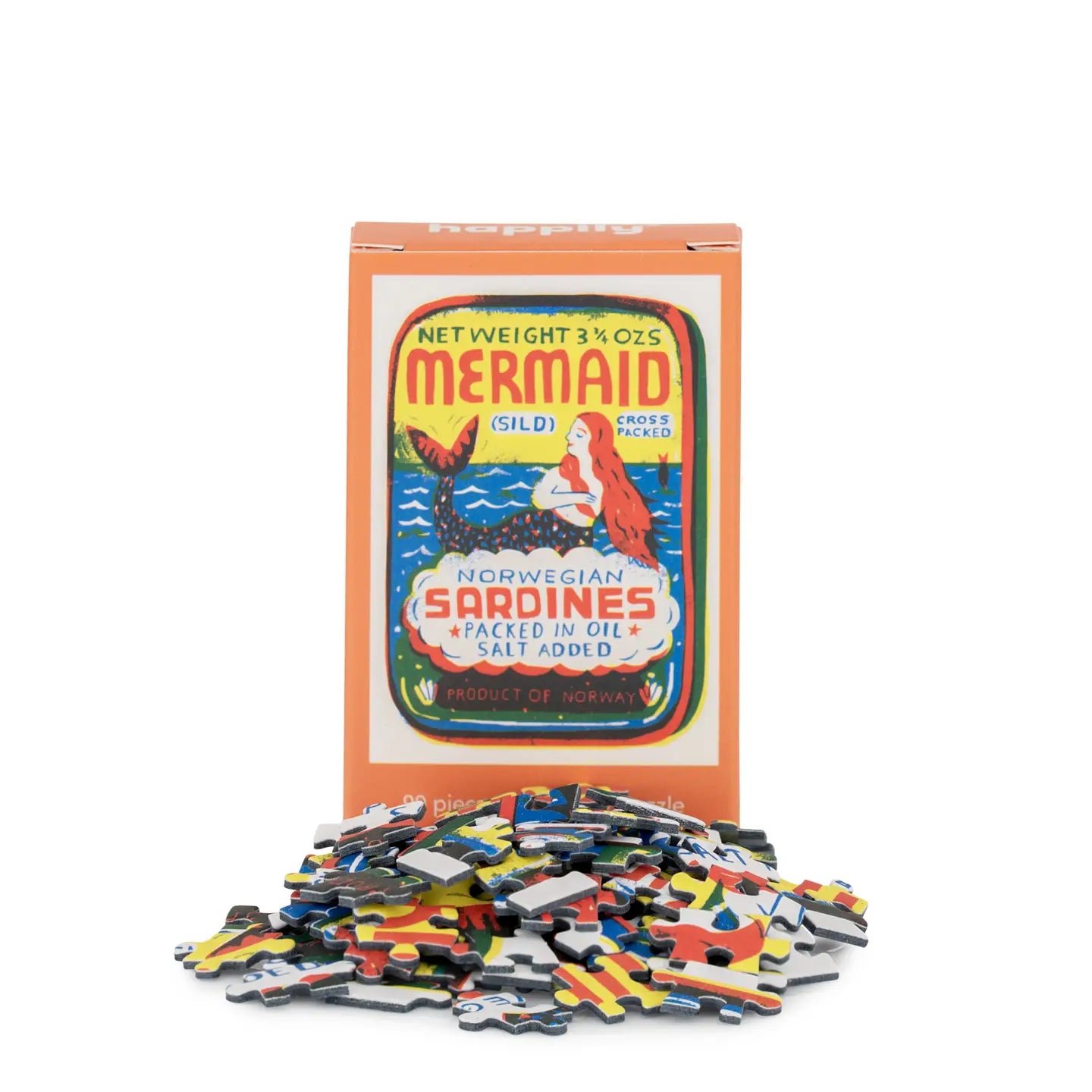 Happily Puzzles Mermaid Sardines 99 Piece Mini Jigsaw Puzzle
