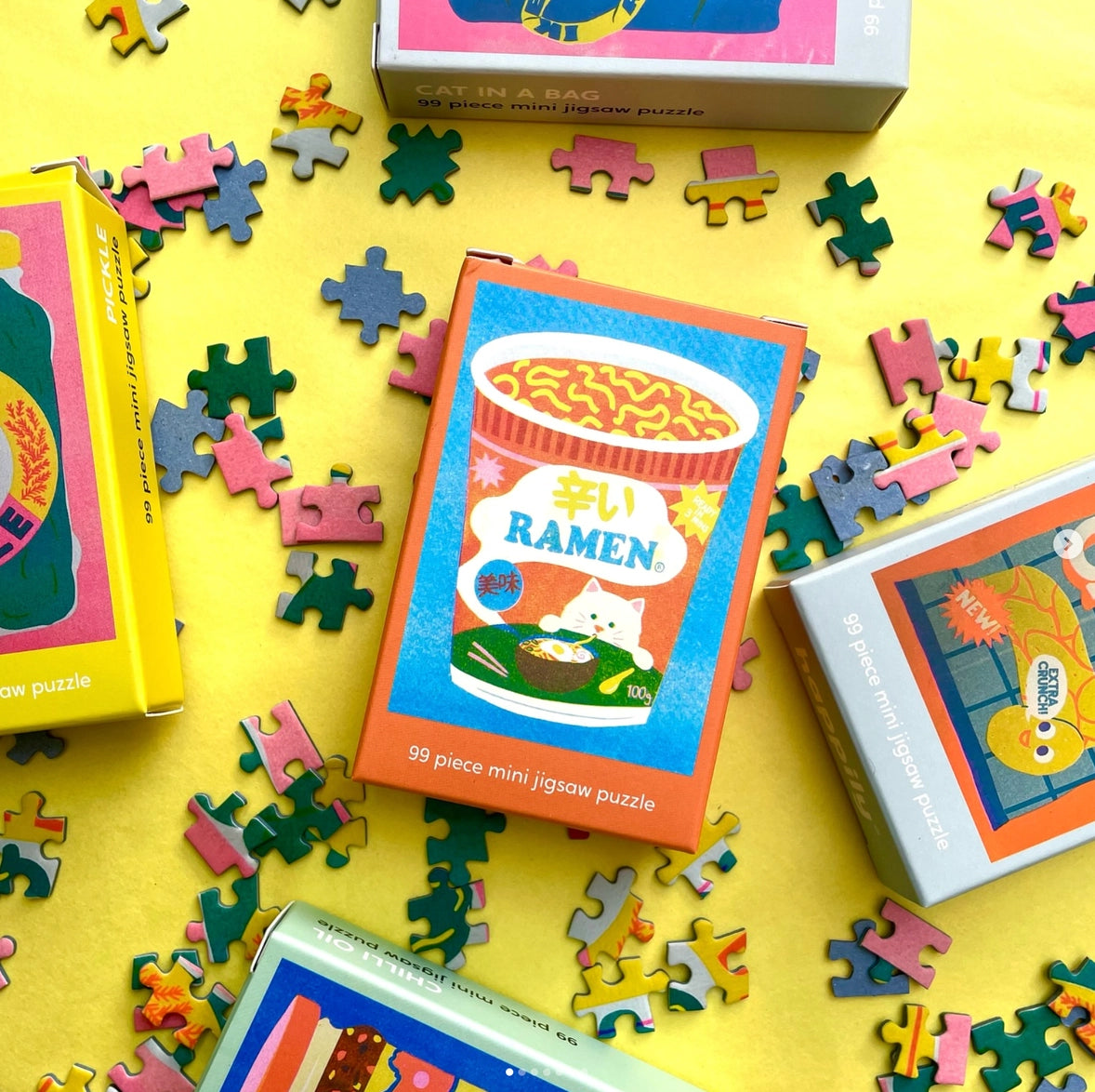 Happily Puzzles Ramen 99 Piece Mini Jigsaw Puzzle