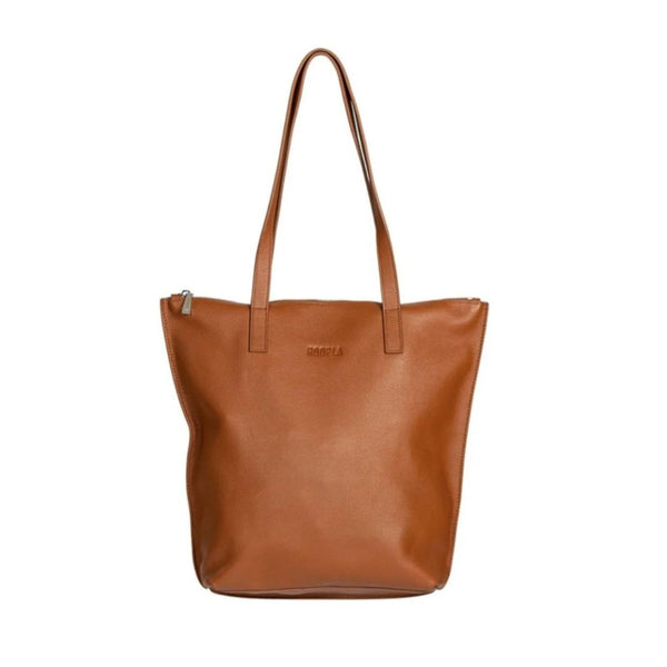 Hoopla Small Zip Up Tote in Tan