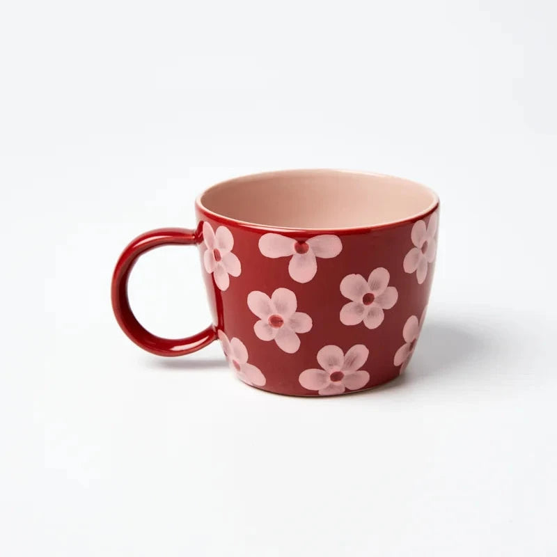 Jones & Co Chino Mug - Wine Daisy