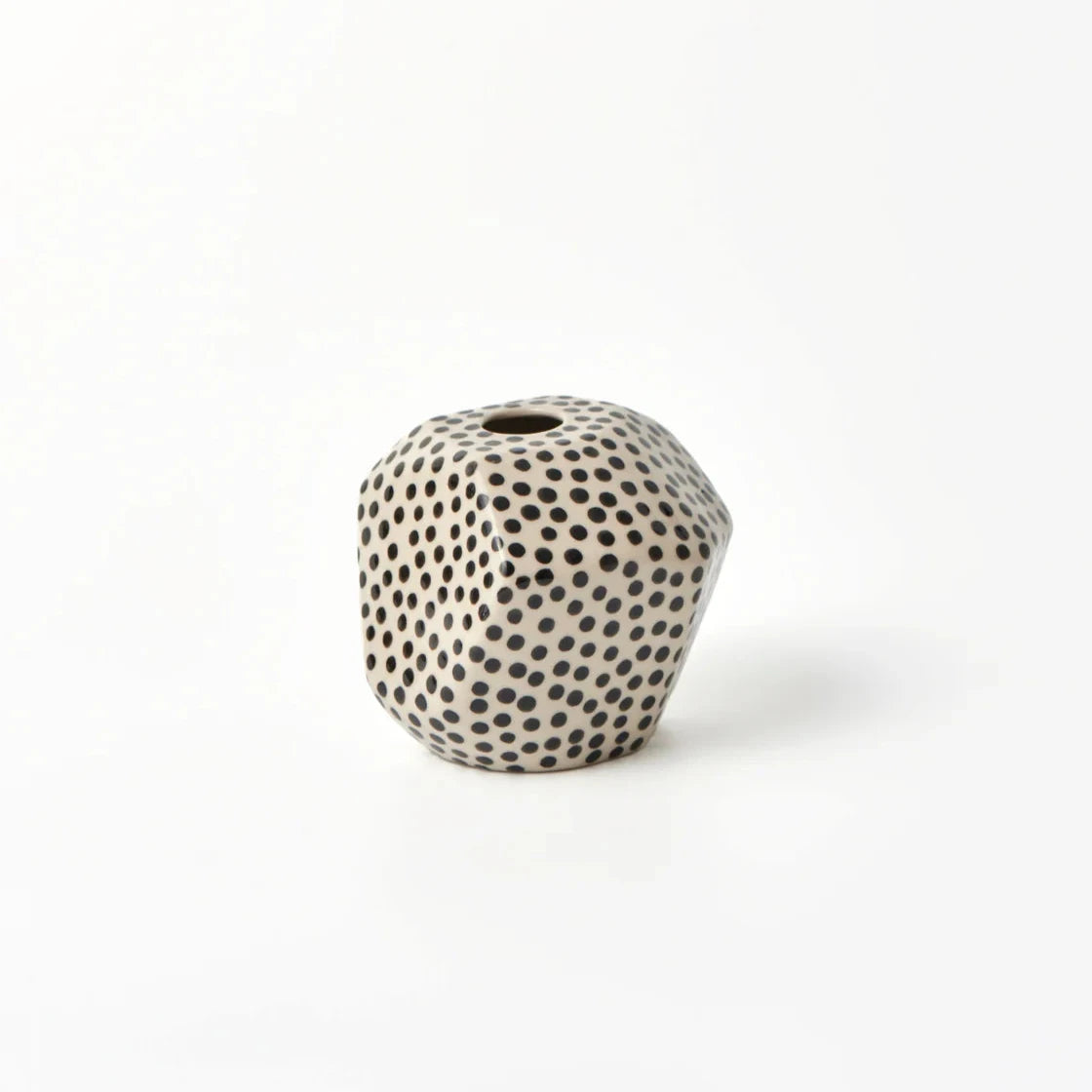 Jones & Co Small Facet Vase - Black Sprinkle