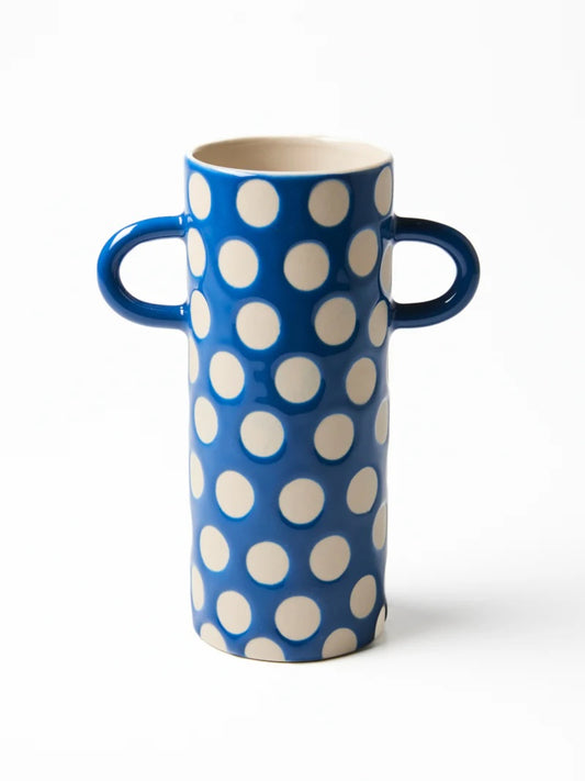 Jones & Co Giraffe Bud Vase - Blue Spot