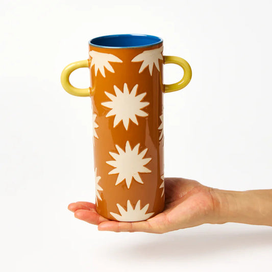 Jones & Co Giraffe Tall Vase - Mustard Star