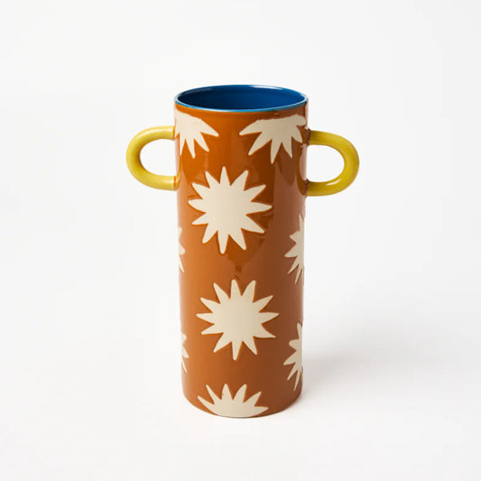 Jones & Co Giraffe Tall Vase - Mustard Star