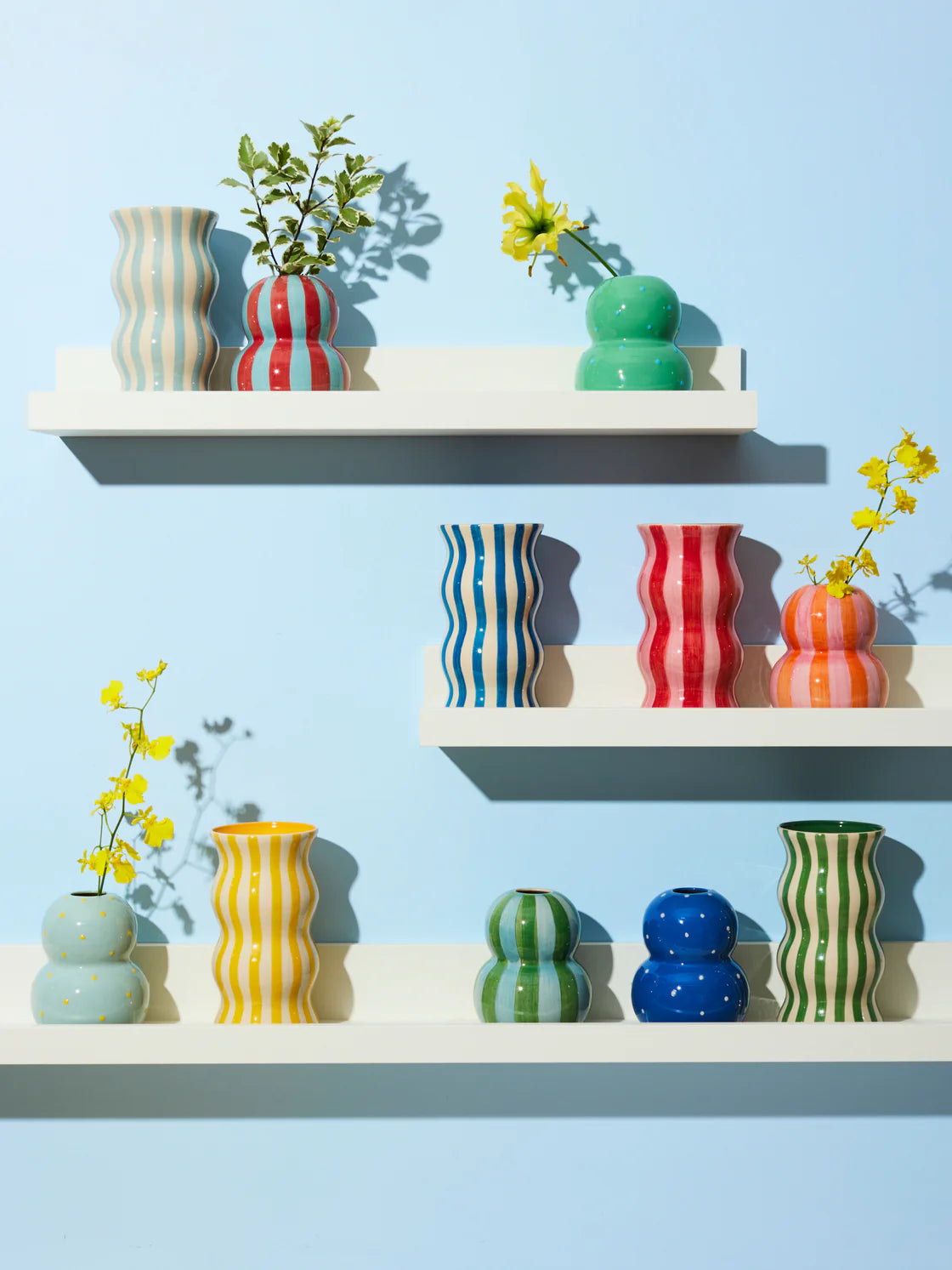 Jones & Co Fonda Vase - Dark Blue Dotty
