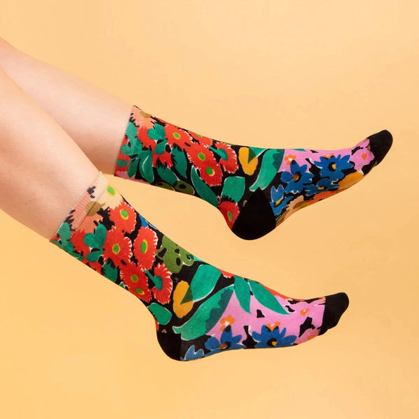 Julie White Bush Bloom Socks