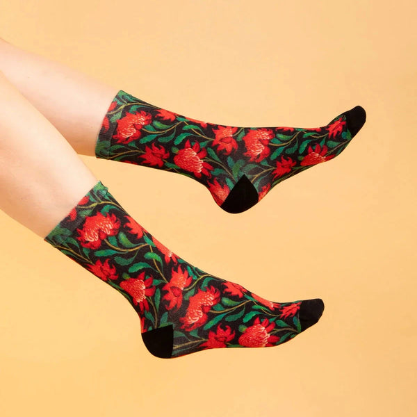 Julie White Waratah Socks