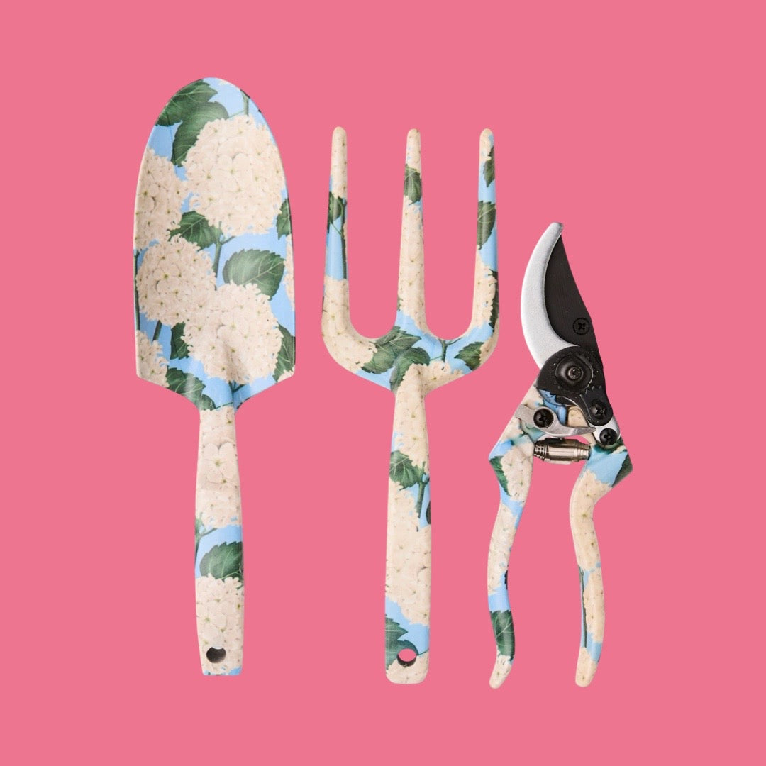 Kip & Co Hydrangea Blue Garden Tools & Gloves Set
