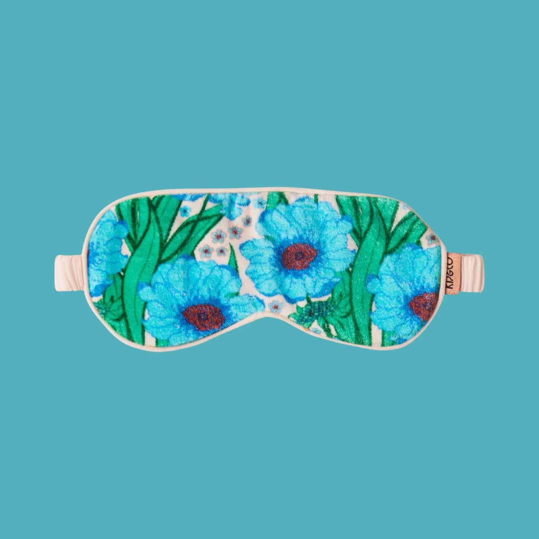 Kip & Co Tumbling Flowers Velvet Eye Mask