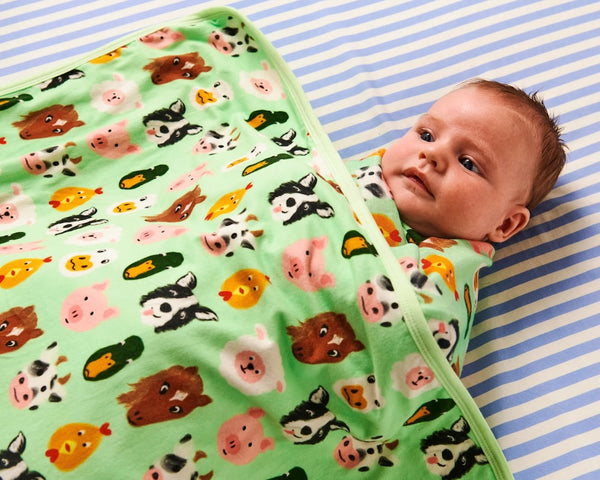 Kip & Co Farm Friends Organic Cotton Snuggle Blanket