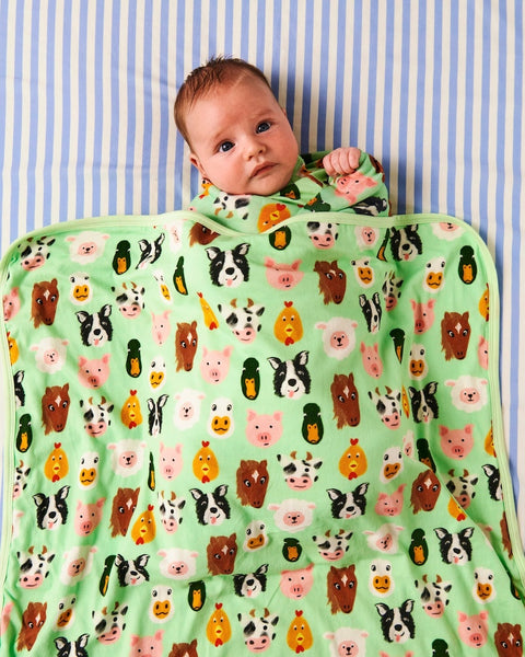 Kip & Co Farm Friends Organic Cotton Snuggle Blanket