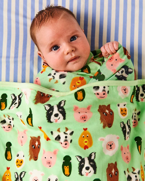 Kip & Co Farm Friends Organic Cotton Snuggle Blanket