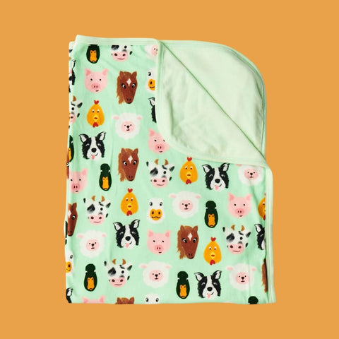 Kip & Co Farm Friends Organic Cotton Snuggle Blanket