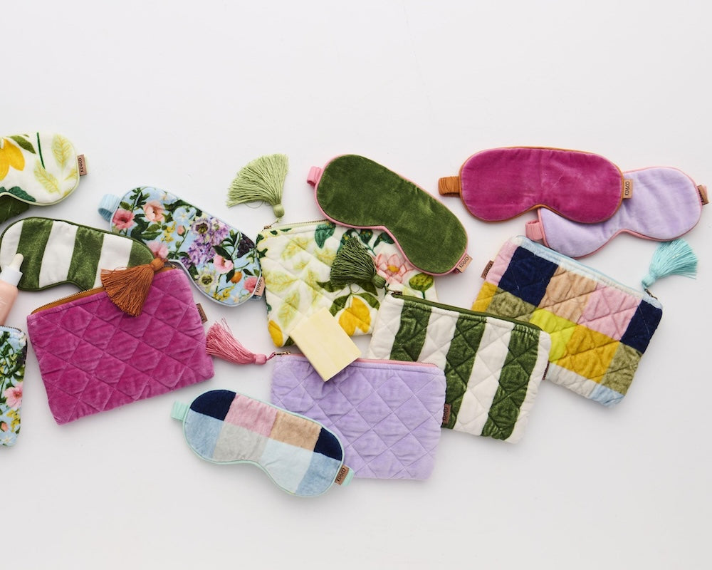 Kip & Co Florida Tartan Velvet Eye Mask