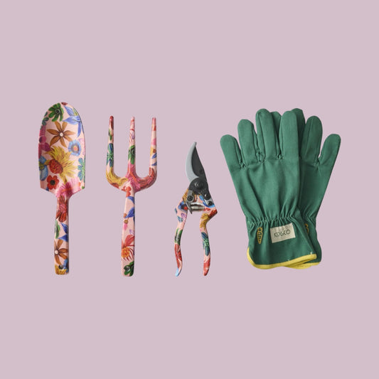 Kip & Co Wild Flowers in Bloom Garden Tools & Gloves Set