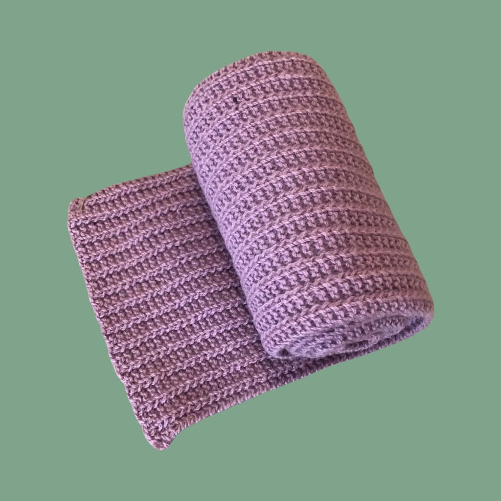 Knits By AK Vertical Rib Scarf in Lilac