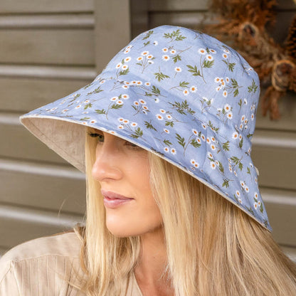 Bedhead Vacationer Reversible Adult Sun Hat - Daisy