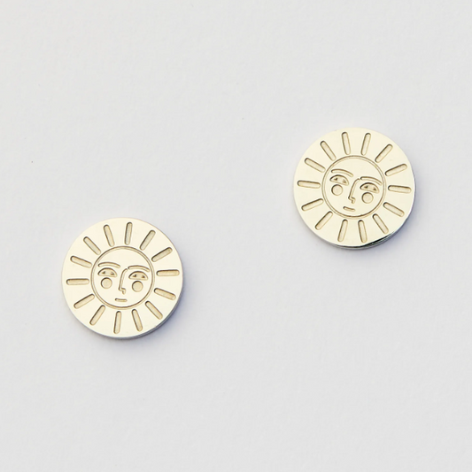 Martha Jean Sun Studs - Silver