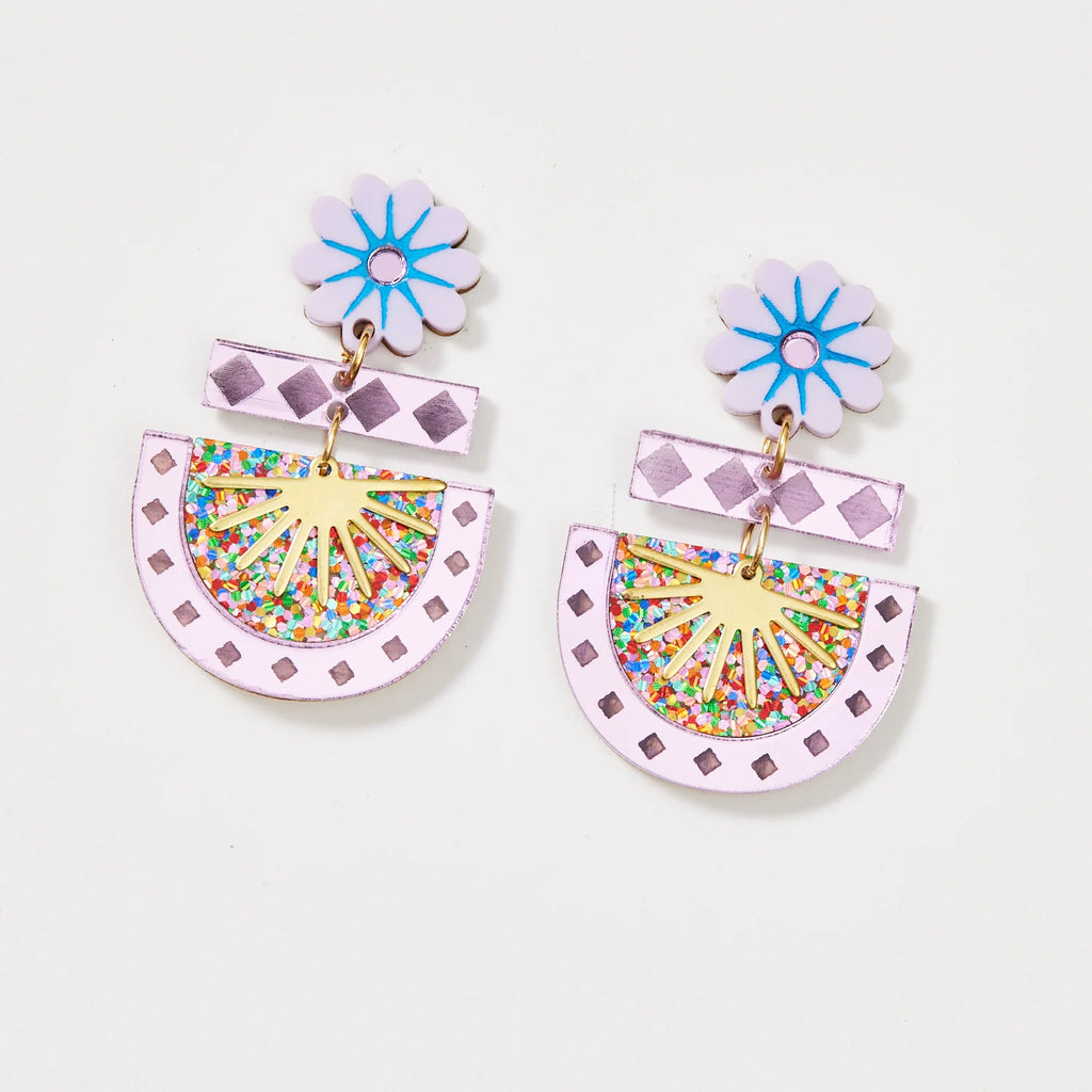 Martha Jean Betty Earrings - Lilac