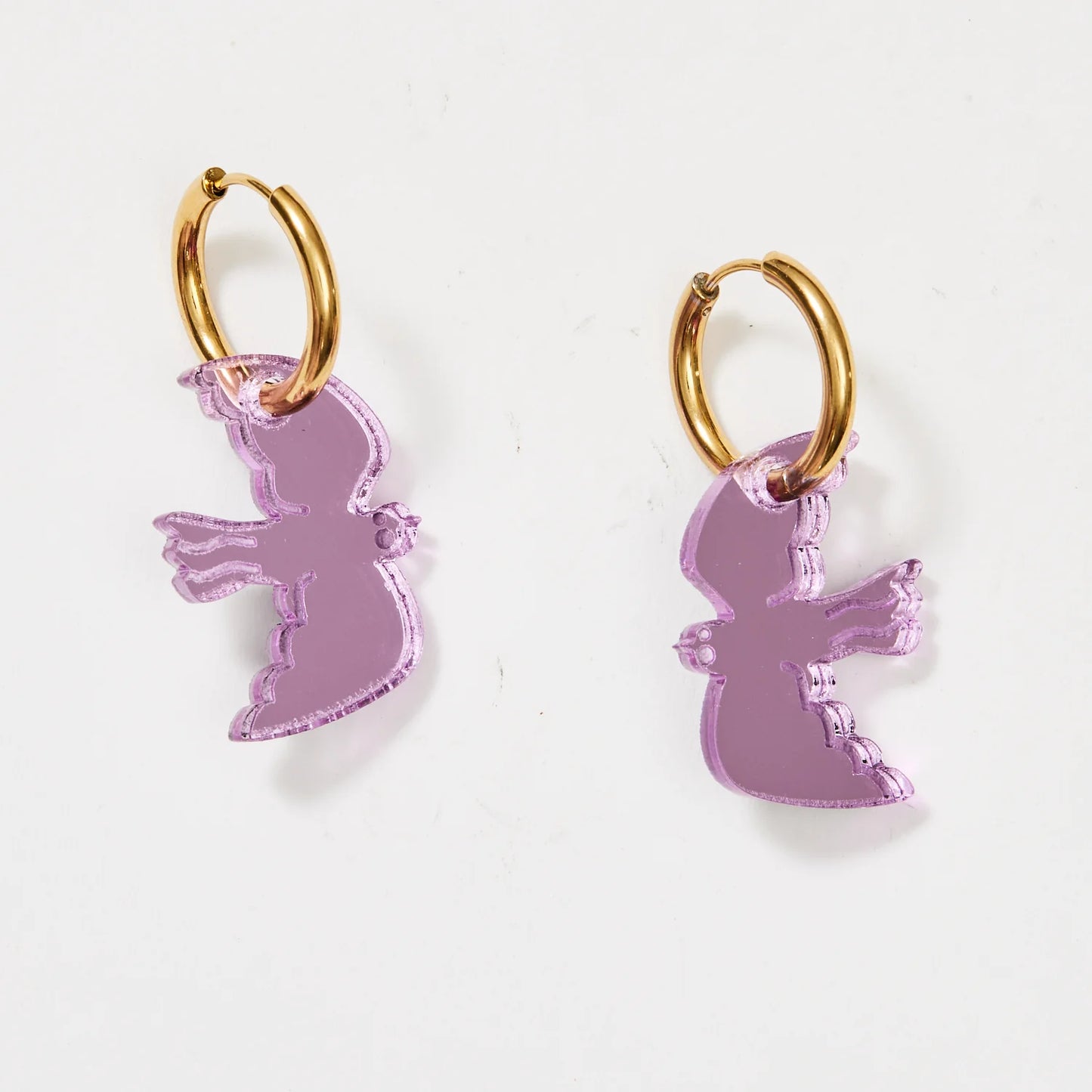 Martha Jean Mini Bird Earrings - Lilac
