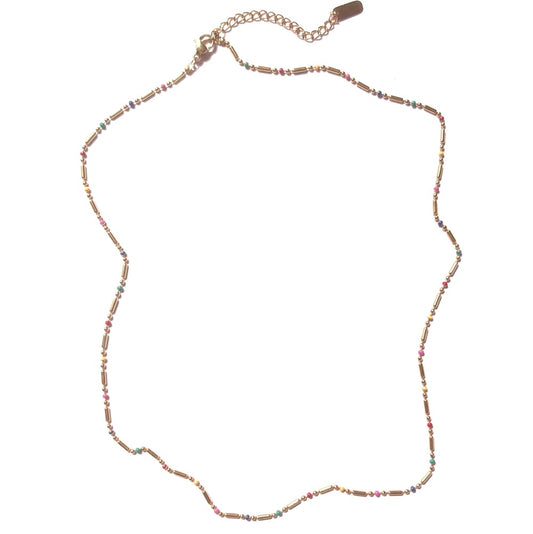 Martha Jean Rainbow Necklace Long - Gold