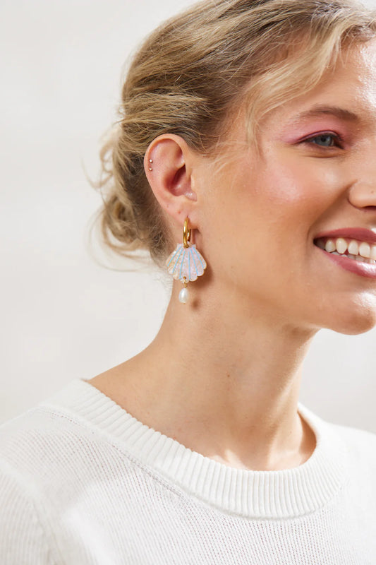 Martha Jean Shell & Pearl Earrings
