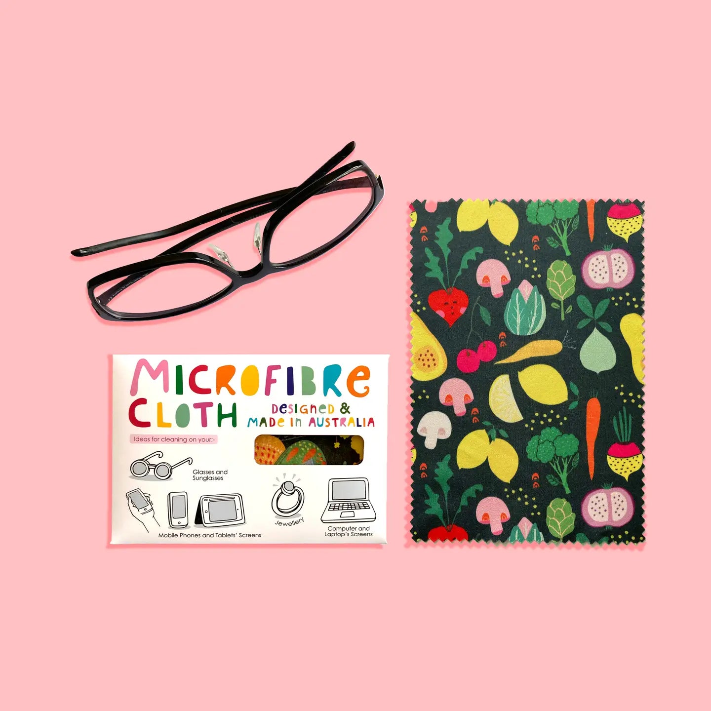Missy Minzy Veggies Microfibre Cloth