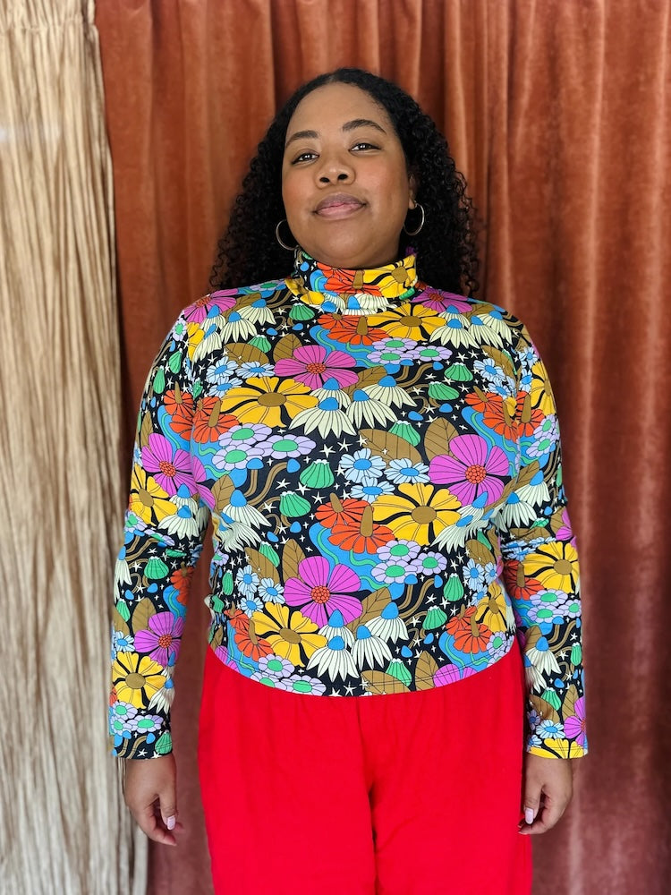 Nooworks Cosmic Floral Turtleneck
