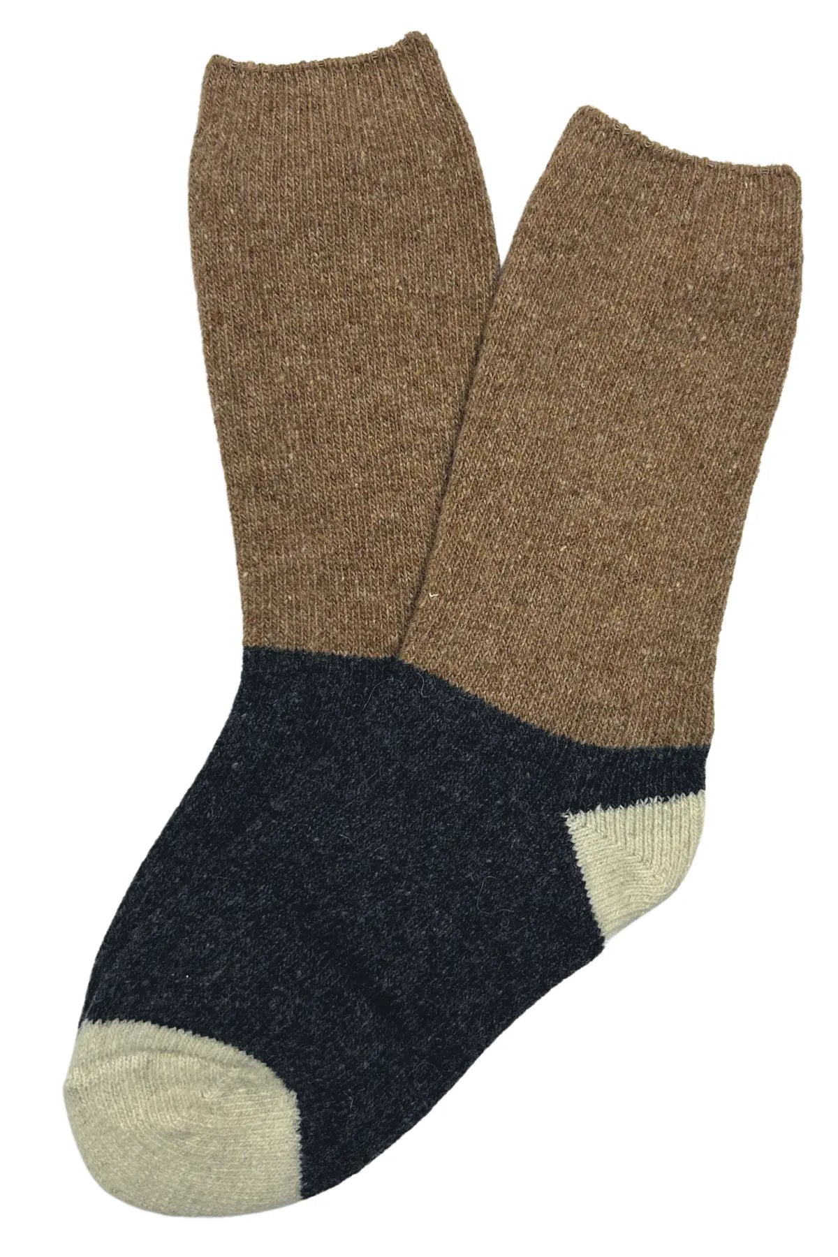 Olga de Polga Terrific Triple Tone Socks in brow/ grey/ white