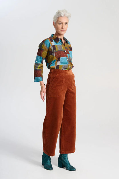 Olga de Polga Peggy Lou Velvet Corduroy Pants - Caramel