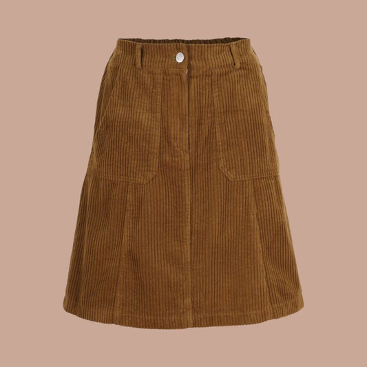 Olga de Polga Jackson Brown Cord Skirt - EXTRA-SMALL