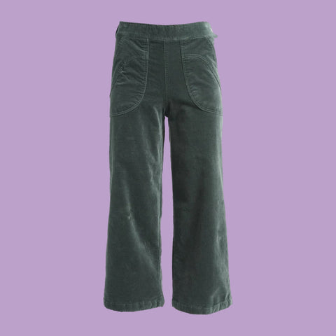 Olga de Polga Peggy Paris Velvet Pants - Forest Green