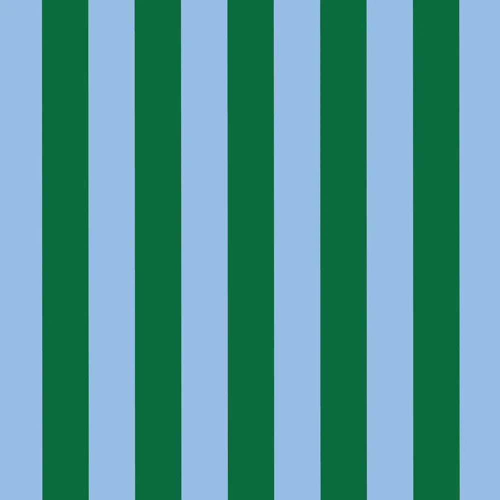 IMPERFECT: Project Ten Green Blue Stripe Insulated Tote (Lid Lining)