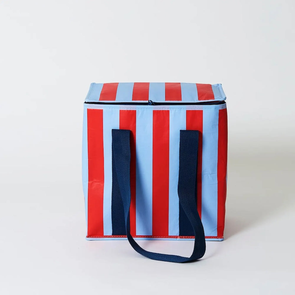 Project Ten Red Blue Stripe Insulated Tote