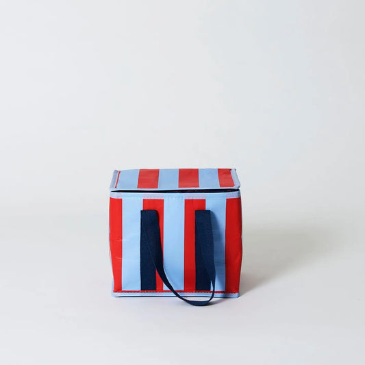 IMPERFECT: Project Ten Red Blue Stripe Mini Insulated Tote (Seam)
